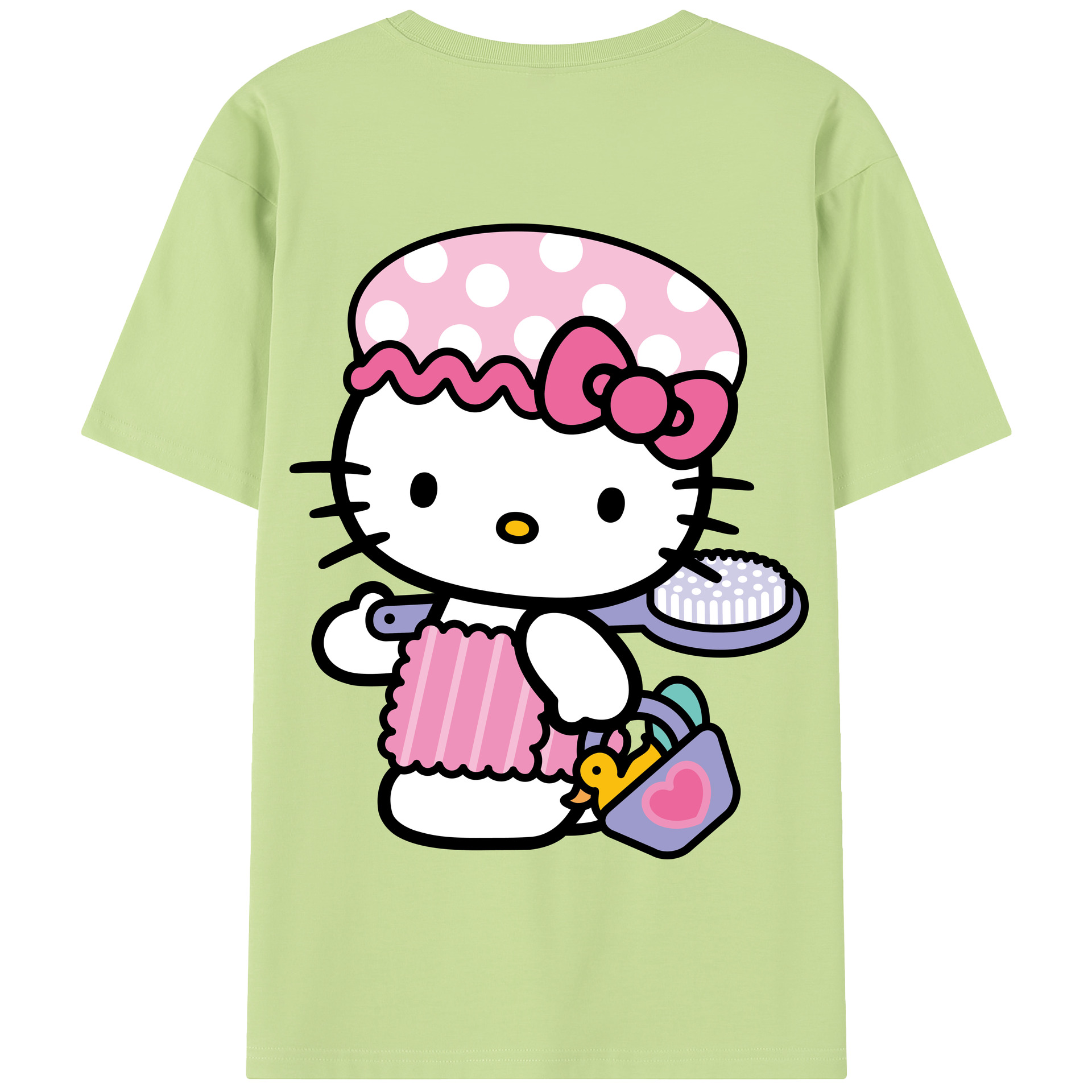 （画像用） Hello Kitty ハローキティ 綿100％半袖Tシャツ（背面プリント）
